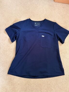 Figs navy scrub top